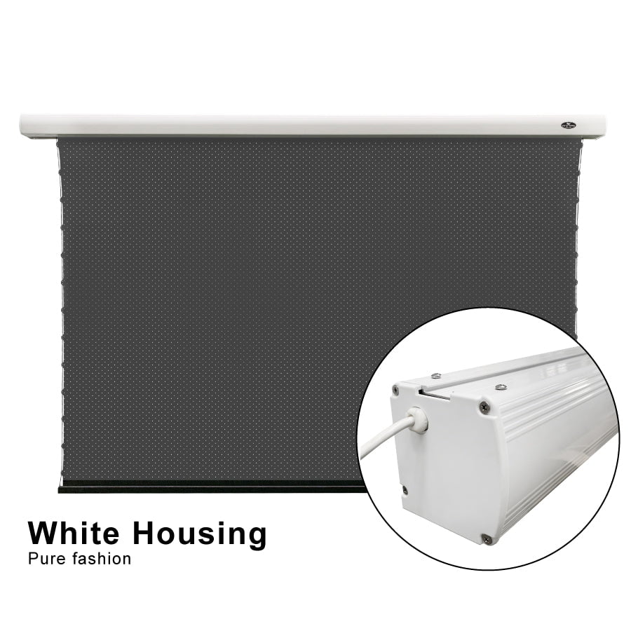 P Screen VIVIDSTORM ALR P Acoustically Transparent Slimline Motorised Drop Down ...