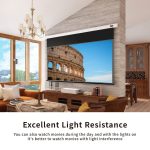 VIVIDSTORM PRO P Slimline ALR Acoustically Transparent Motorised Drop Down UST Projector Screen - Image 8