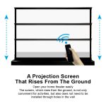 VIVIDSTORM S White Cinema P Acoustically Transparent Motorised Floor Rising Projector Screen - Image 5