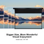 VIVIDSTORM Slimline Cinema White Motorised Drop Down Projector Screen - 画像 (3)