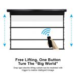 VIVIDSTORM Slimline Cinema White Motorised Drop Down Projector Screen - 画像 (4)