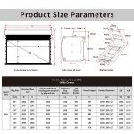 VIVIDSTORM Slimline Cinema White Motorised Drop Down Projector Screen - 画像 (6)