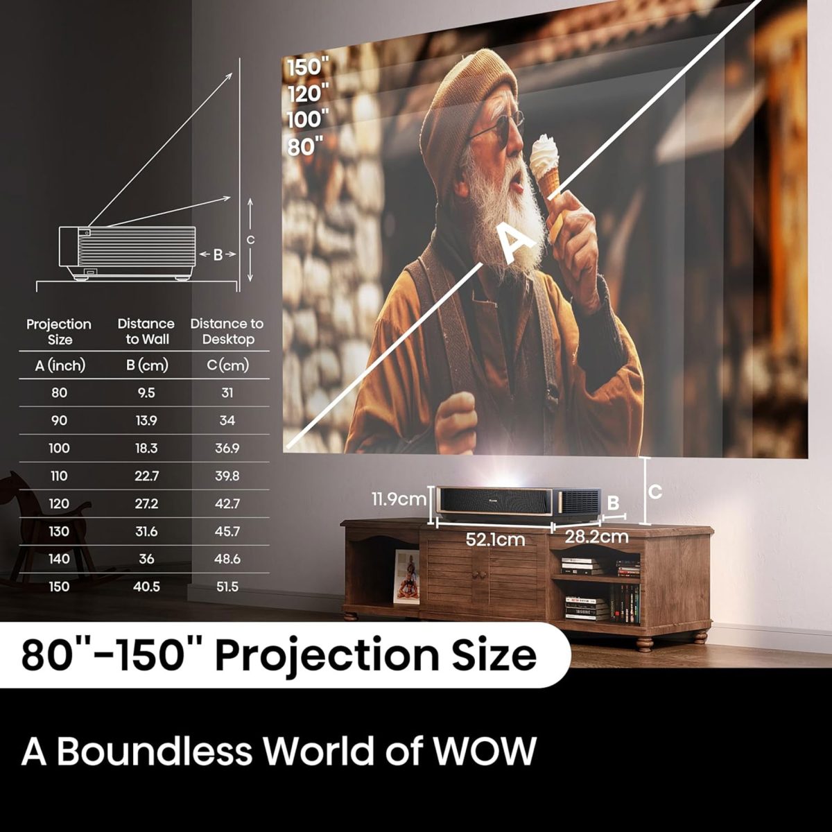 Hisense PT1 80" - 150" Laser Cinema 4K TriChroma UST Projector - Image 4