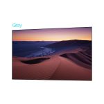 AWOL Vision CineContrast Fixed Frame Soft Gray Projector Screen - front view of the soft gray screen