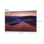 AWOL Vision CineContrast Fixed Frame Soft Gray Projector Screen - 120 inch size dimensions