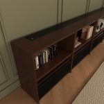 VIVIDSTORM Nexus Motorised Projector Screen Cabinet - angled detail view