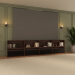 VIVIDSTORM Nexus Motorised Projector Screen Cabinet - screen raised, front view