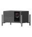 XGIMI TITAN Noir Max 4K RGB Laser Projector - front angle view on desktop stand
