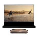セット商品：Hisense L9Q Pro 4K USTプロジェクターと、VIVIDSTORM S PRO 電動式フロア昇降型 CLR/ALR プロジェクタースクリーン